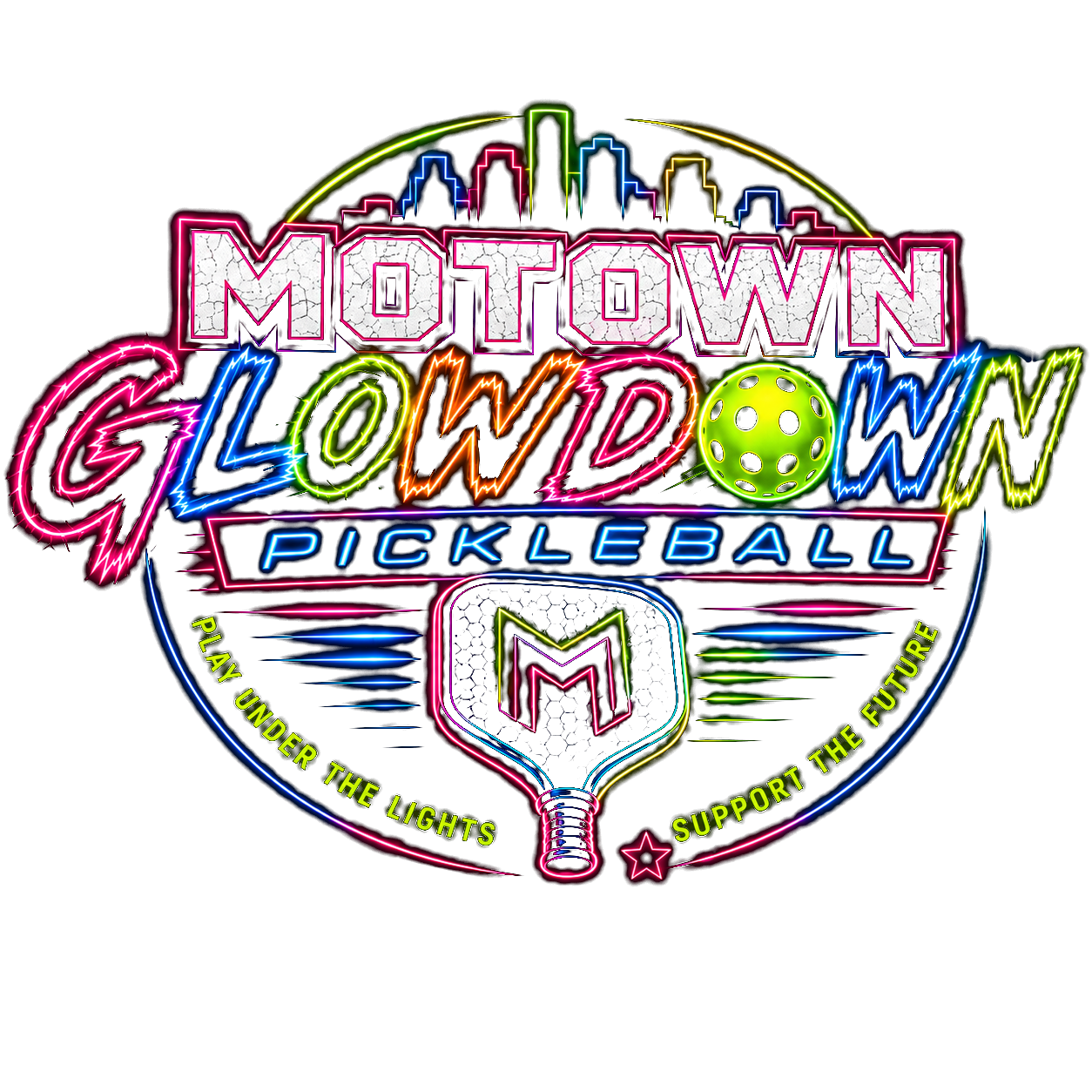 Motown Glowdown Pickleball Tournament logo