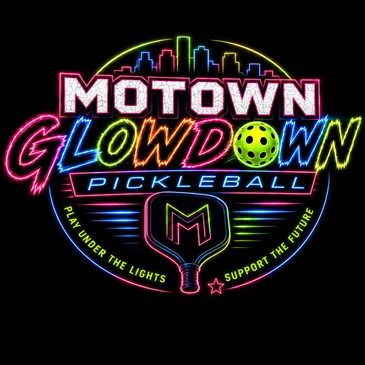 Motown Glowdown Pickleball Tournament logo